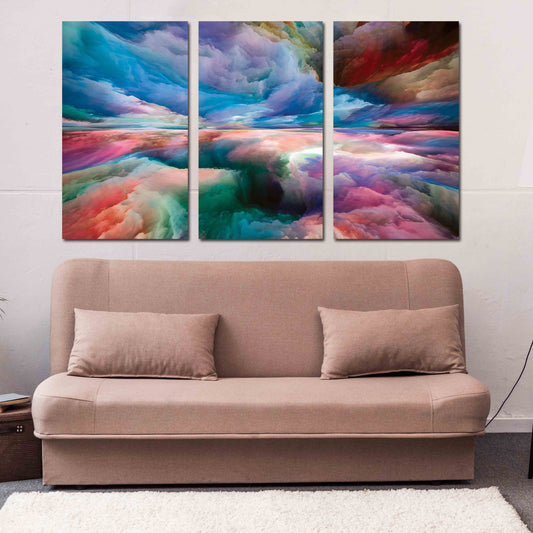 Mehrteilige Wandkunst, abstrakte Leinwand, trendige Wandkunst, Abstrakte Wandkunstgemälde auf Leinwand, Wohnwanddekoration, abstrakter Druck, moderne Wandkunst