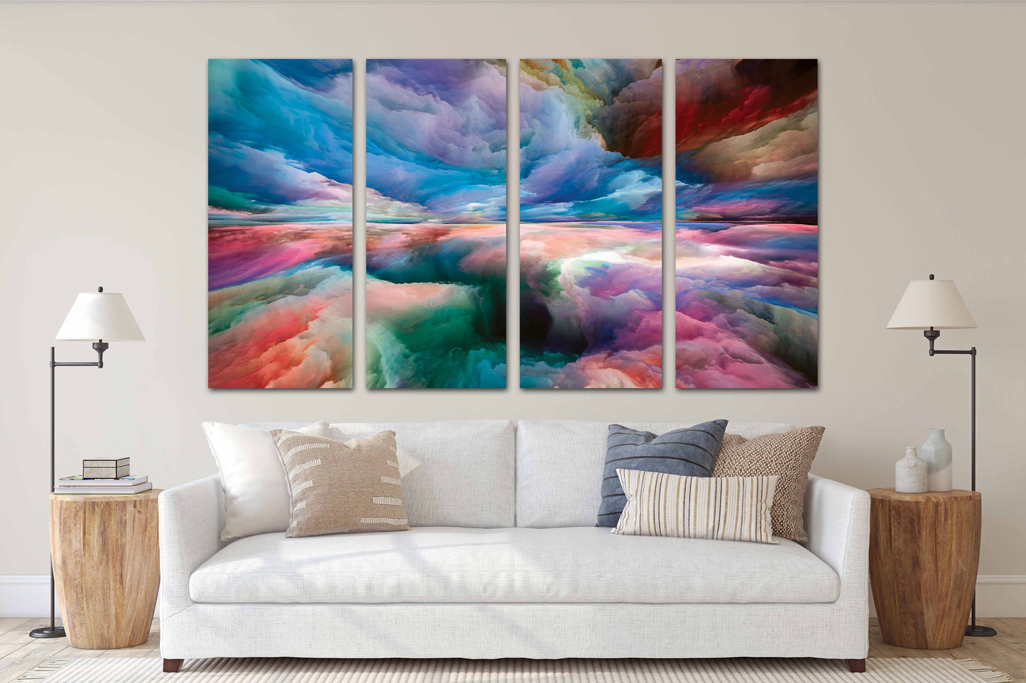 Mehrteilige Wandkunst, abstrakte Leinwand, trendige Wandkunst, Abstrakte Wandkunstgemälde auf Leinwand, Wohnwanddekoration, abstrakter Druck, moderne Wandkunst