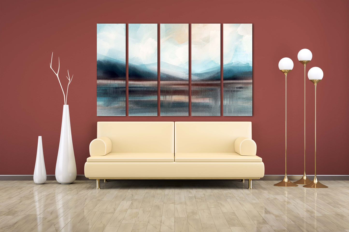 Berg Line Art Wanddruck Große abstrakte Kunst Abstrakte Wandkunst Gemälde auf Leinwand Natur Wandkunst Home Wanddekoration minimalistische Wandkunst