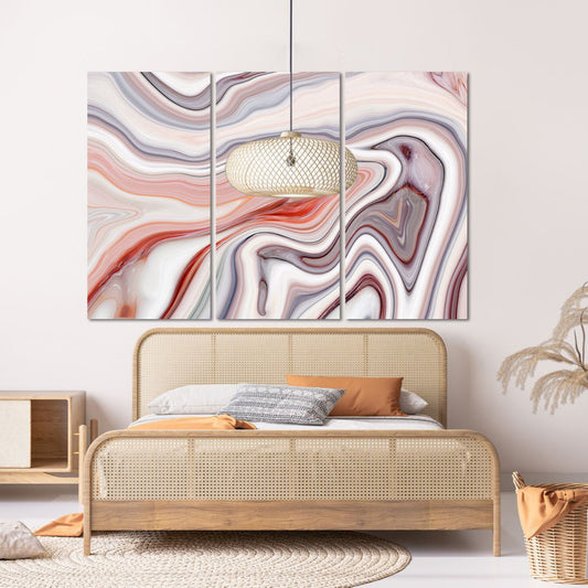 Marmor-Wand-Dekor Marmor Leinwand abstrakte abstrakte Wandkunst Gemälde auf Leinwand Multi-Panel-Wand-Kunst Marmor Leinwand Pour Malerei