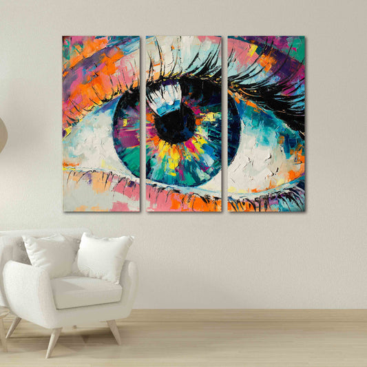 Augendruck gerahmt Optometrie Wandkunst Auge Ölgemälde Druck Optometrie Dekor Moderner Druck auf Leinwand Bunte Wandkunst Optischer Druck