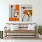 Küchenwanddekoration 2er-Set Drucke Home Wanddekoration Küchengeschenk Küchenwandkunst Abstrakte Malerei Abstrakte Leinwand