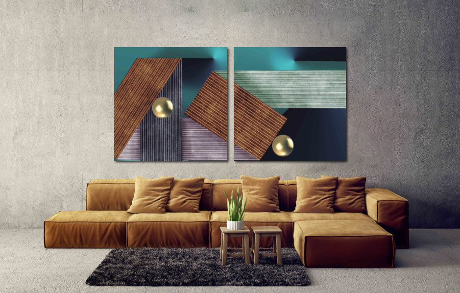 Geometrische Wandkunst Moderne abstrakte Kunst Abstrakter Kunstdruck Mehrteilige Leinwand Wanddekoration Abstrakte Wandkunst Abstrakte Malerei