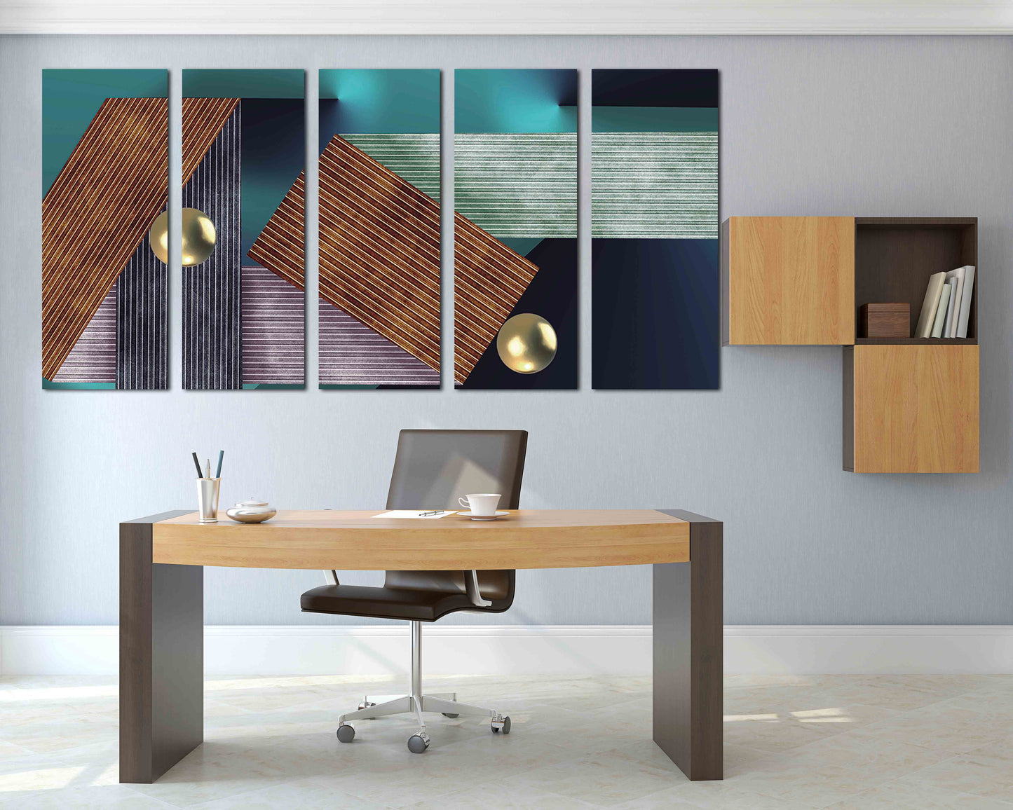 Geometrische Wandkunst Moderne abstrakte Kunst Abstrakter Kunstdruck Mehrteilige Leinwand Wanddekoration Abstrakte Wandkunst Abstrakte Malerei