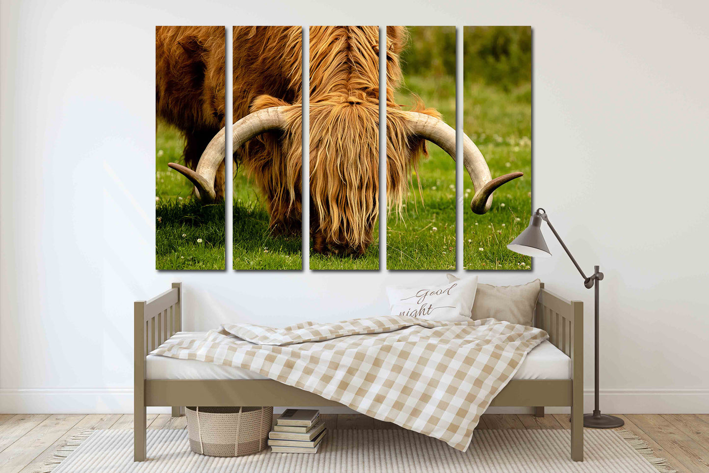 Bull Print Home Wand Dekor Schlafzimmer Tier Malerei Wildes Tier für Schlafzimmer Wohnzimmer Küche Wandkunst