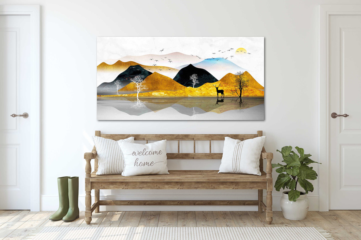 Felsen und Berge Gerahmte Wandkunst Berge Modernes abstraktes Leinwandgemälde Wanddekoration Outdoor Berge Wandkunst