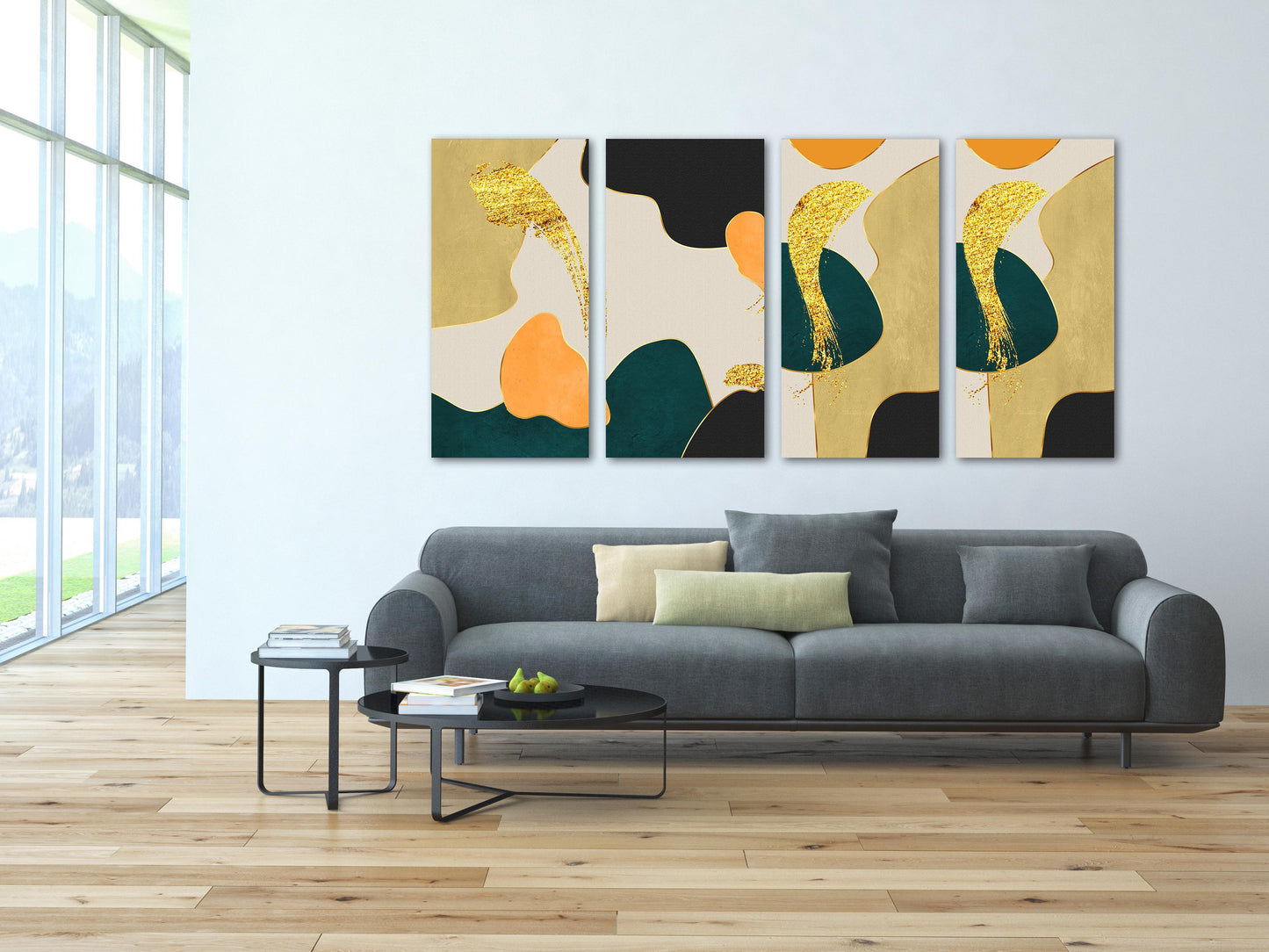 Moderne abstrakte Kunst, mehrteilige Leinwand-Wandkunst, Leinwandgemälde, abstrakte Wandkunst, abstrakte Malerei, Heimwanddekoration