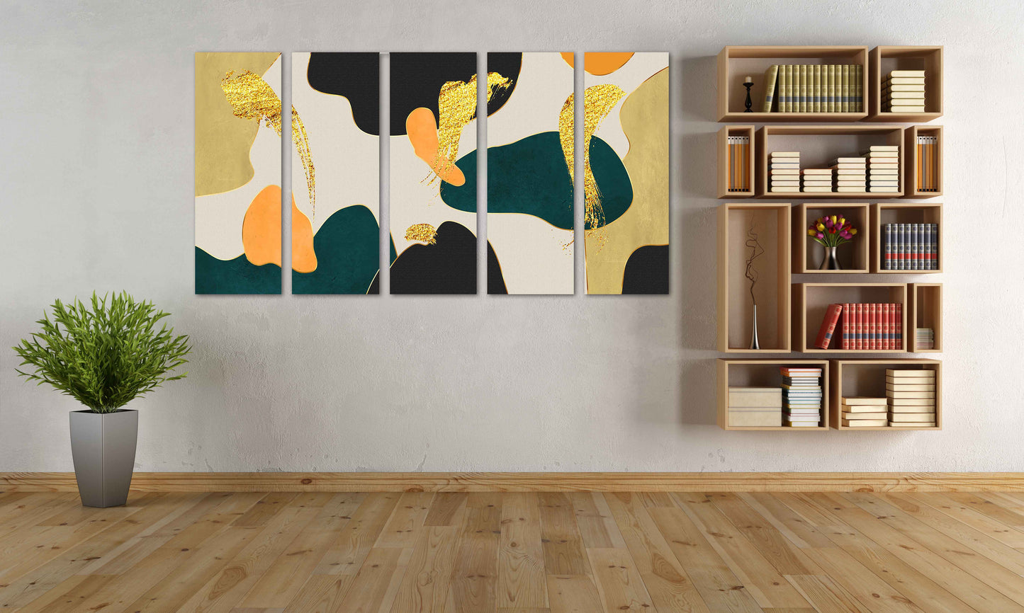 Moderne abstrakte Kunst, mehrteilige Leinwand-Wandkunst, Leinwandgemälde, abstrakte Wandkunst, abstrakte Malerei, Heimwanddekoration