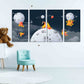 Weltraumposter Weltraum Home Wandbild Planeten Poster Сosmos Leinwandbild Wandkunst Space Marine Wanddekoration Fantasy Art