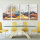 Goldene Sonne Felsen und Berge 3-teiliges Leinwandbild Home Wanddekoration Outdoor Berge Wandkunst Leinwandgemälde