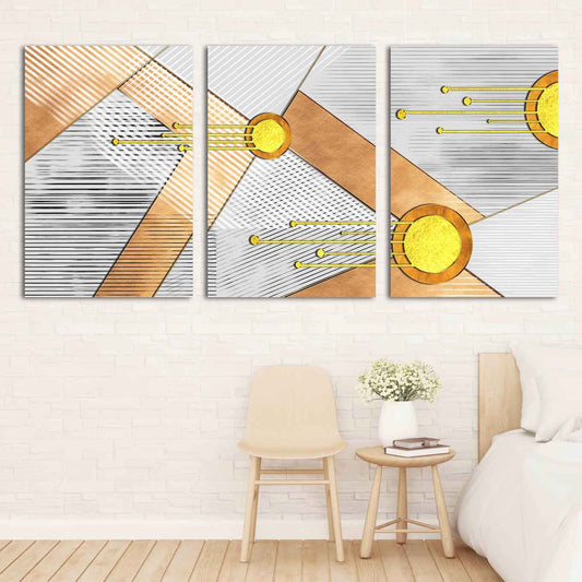 Geometrische Muster Moderne abstrakte Kunst Wandcollage-Set Mehrteilige Leinwand Wandkunst Leinwandgemälde Abstrakte Wandkunst Home