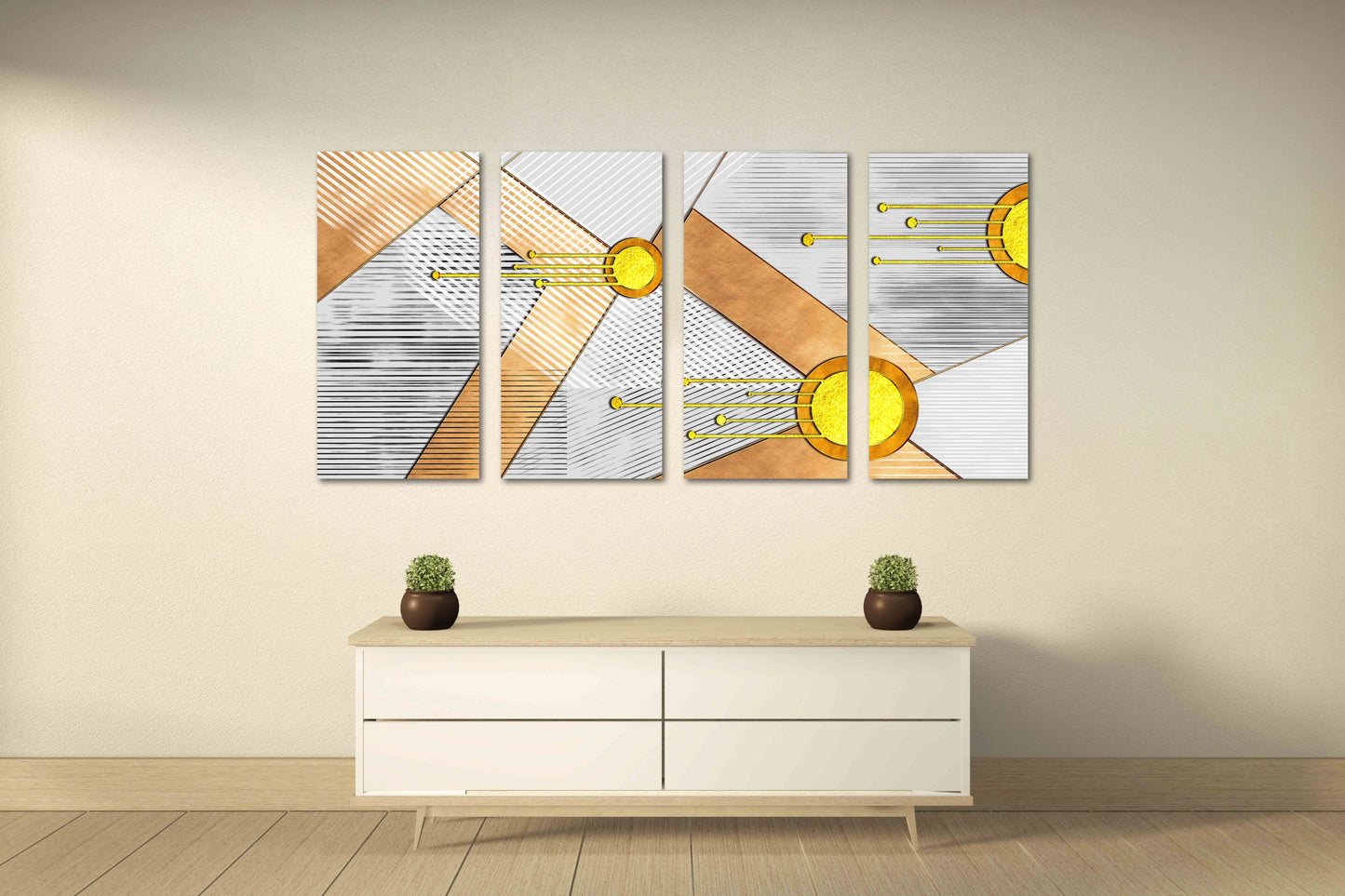 Geometrische Muster Moderne abstrakte Kunst Wandcollage-Set Mehrteilige Leinwand Wandkunst Leinwandgemälde Abstrakte Wandkunst Home