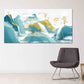 Räucherwasserfall Goldener Hirsch Blue Ridge Mountains Wandkunst Rauchberge Wandkunst Outdoor Berge Leinwandgemälde Home Wanddekoration