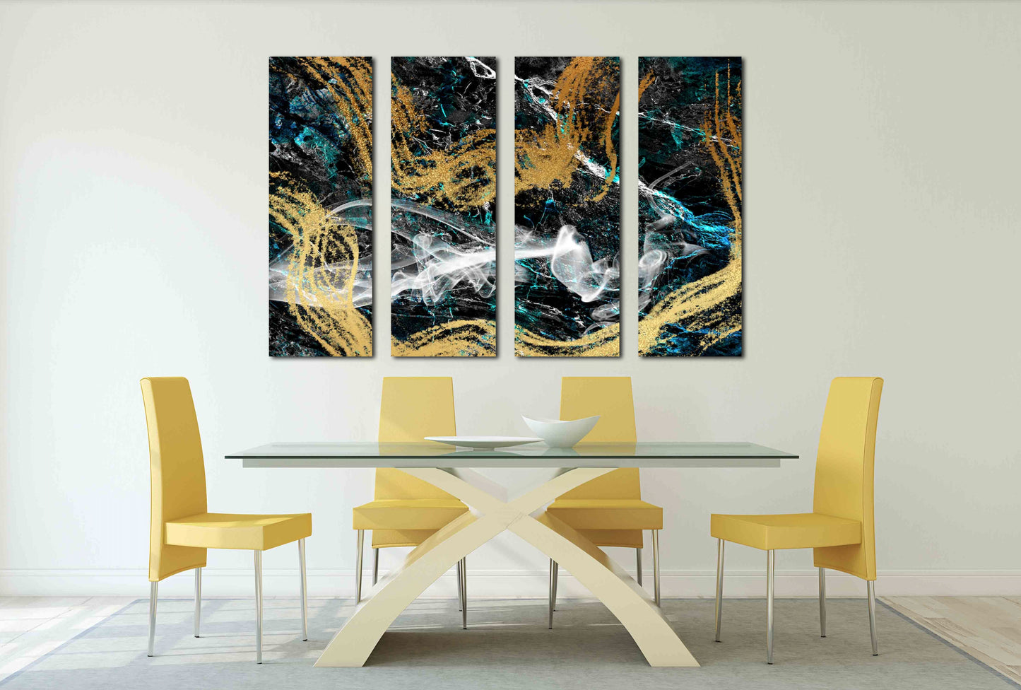 Geometrische Muster Moderne abstrakte Kunst Wandcollage-Set Mehrteilige Leinwand Wandkunst Leinwandgemälde Abstrakte Wandkunst Wohnwanddekor