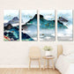 Rauchige Berge Wandkunst Blue Ridge Mountains Wandkunst 3-teilige Leinwand Outdoor Berge Felsen und Berge Leinwandgemälde Home Wanddekoration
