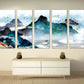 Rauchige Berge Wandkunst Blue Ridge Mountains Wandkunst 3-teilige Leinwand Outdoor Berge Felsen und Berge Leinwandgemälde Home Wanddekoration