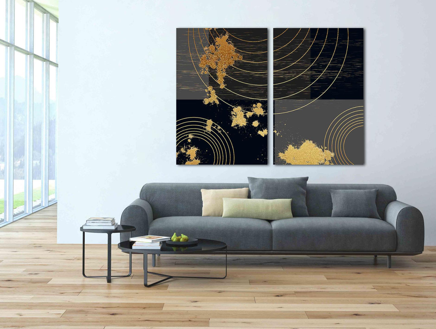 Geometrische Muster Moderne abstrakte Kunst Wandcollage-Set Mehrteilige Leinwand Wandkunst Leinwandgemälde Abstrakte Wandkunst Wohnwanddekor