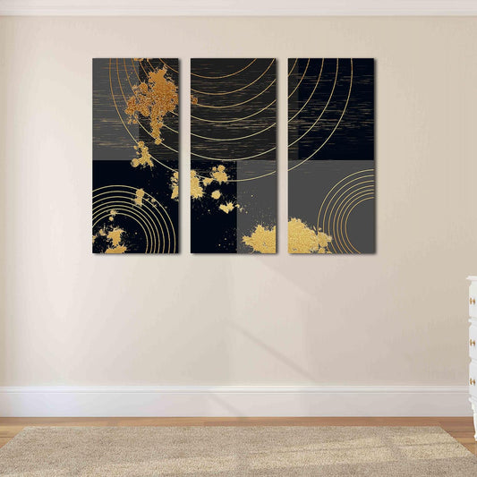 Geometrische Muster Moderne abstrakte Kunst Wandcollage-Set Mehrteilige Leinwand Wandkunst Leinwandgemälde Abstrakte Wandkunst Wohnwanddekor