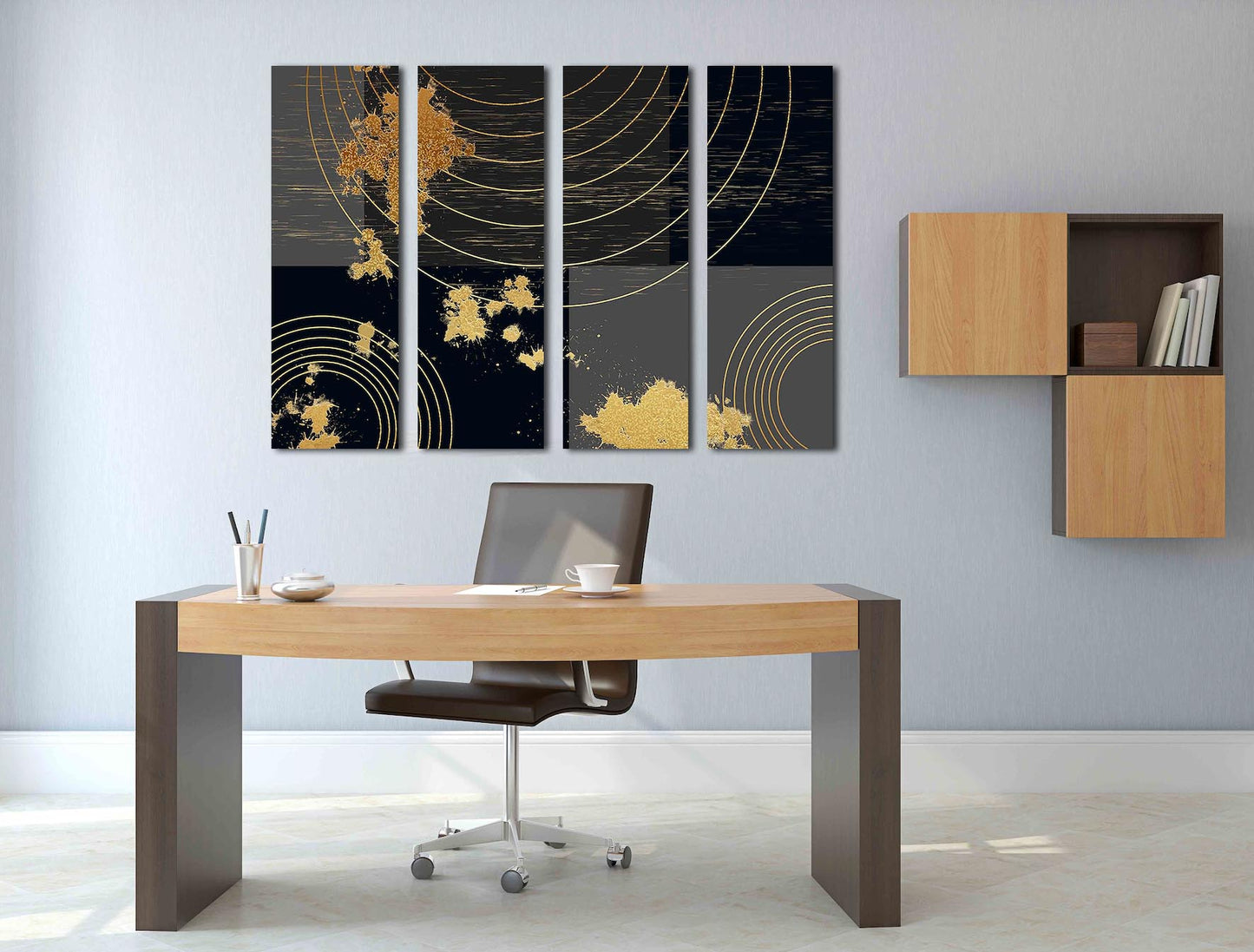 Geometrische Muster Moderne abstrakte Kunst Wandcollage-Set Mehrteilige Leinwand Wandkunst Leinwandgemälde Abstrakte Wandkunst Wohnwanddekor