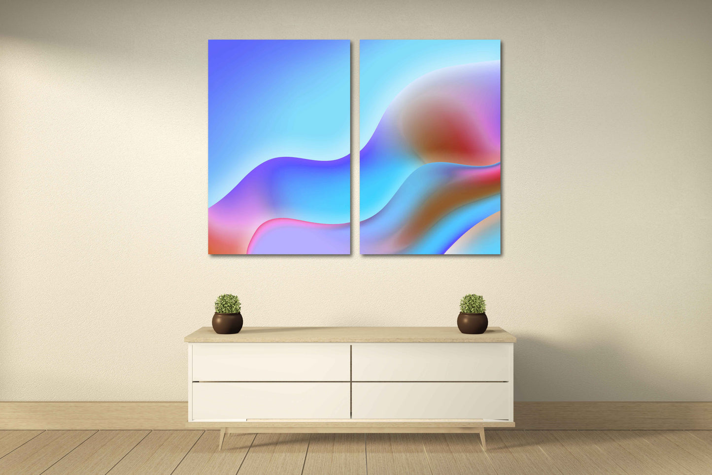 Abstraktes expressionistisches Gemälde, abstraktes farbenfrohes Gemälde, groß, moderne abstrakte Kunst, Wandcollage-Set, abstrakte Wandkunst, Heimwanddekor