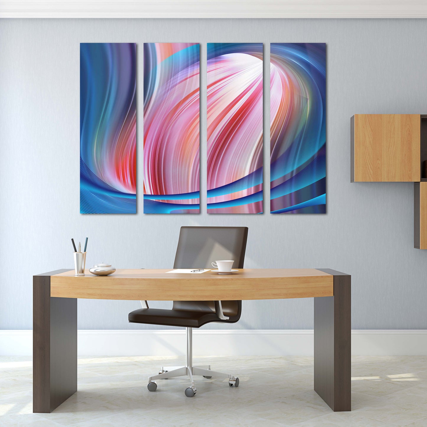 Abstraktes farbenfrohes Gemälde, großes abstraktes expressionistisches Gemälde, moderne abstrakte Kunst, Heimwanddekoration, 3-teiliger Rahmen, Leinwand