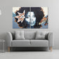 Schwarze Afrofrau Wandkunst, afroamerikanische Kunst auf Leinwand, schwarzer Frauendruck, mehrteiliges extra großes Leinwandbild