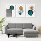 Mid Century Modern abstrakte Wandkunst, druckbares Wandkunst-Set von 3, minimalistische Wandkunst, geometrisches Leinwandgemälde