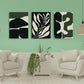 Mid Century Modern abstrakte Wandkunst, druckbares Wandkunst-Set von 3, minimalistische Wandkunst, geometrisches Leinwandgemälde