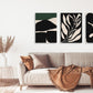 Mid Century Modern abstrakte Wandkunst, druckbares Wandkunst-Set von 3, minimalistische Wandkunst, geometrisches Leinwandgemälde