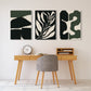 Mid Century Modern abstrakte Wandkunst, druckbares Wandkunst-Set von 3, minimalistische Wandkunst, geometrisches Leinwandgemälde