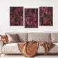 Blätter Wandkunst, moderne Wandkunst, Leinwandgemälde, Pflanzenwandkunst, dekoratives Geschenk, druckbares Wandkunstset von 3, mehrteilige Wandkunst