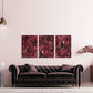 Blätter Wandkunst, moderne Wandkunst, Leinwandgemälde, Pflanzenwandkunst, dekoratives Geschenk, druckbares Wandkunstset von 3, mehrteilige Wandkunst