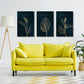 Pflanzenwandkunst, Blumengemälde, dekoratives Geschenk, minimalistische Kunst, druckbare Wandkunst, Blumen, Leinwand, Blätter, Wandkunst, 3er-Set Drucke