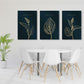 Pflanzenwandkunst, Blumengemälde, dekoratives Geschenk, minimalistische Kunst, druckbare Wandkunst, Blumen, Leinwand, Blätter, Wandkunst, 3er-Set Drucke
