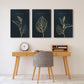 Pflanzenwandkunst, Blumengemälde, dekoratives Geschenk, minimalistische Kunst, druckbare Wandkunst, Blumen, Leinwand, Blätter, Wandkunst, 3er-Set Drucke