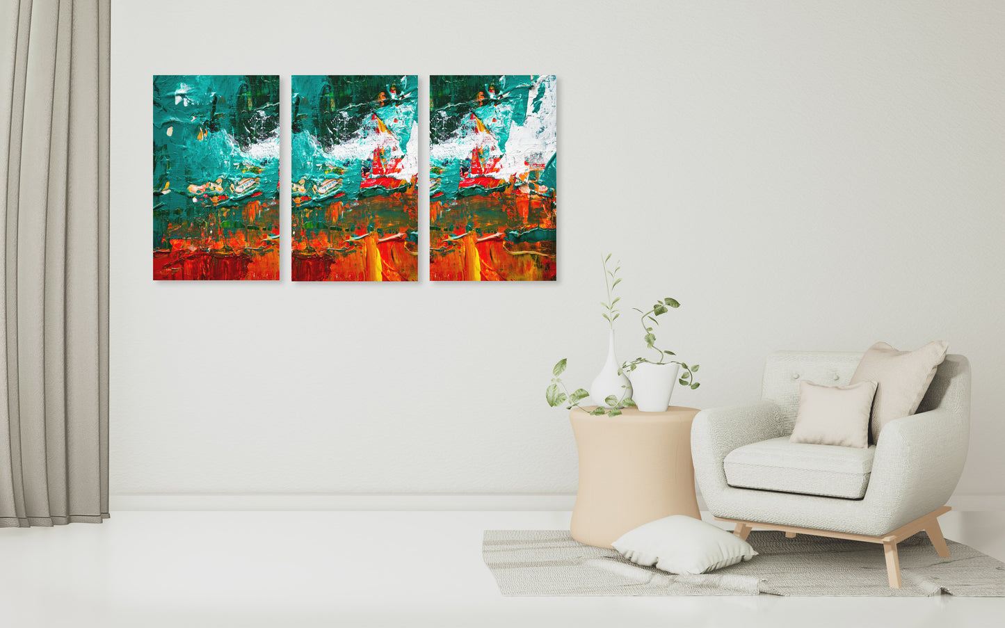 Abstrakte Wandkunst, maritime Wandkunst, moderne Wandkunst Leinwand abstrakt, dekoratives Geschenk, druckbares Wandkunst-Set von 3, abstrakte Malerei