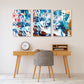 Abstrakte Wandkunst, moderne Wandkunst, Leinwand, abstraktes dekoratives Geschenk, druckbare Wandkunst, 3er-Set, abstraktes Gemälde, blaue Leinwand-Wandkunst