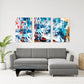 Abstrakte Wandkunst, moderne Wandkunst, Leinwand, abstraktes dekoratives Geschenk, druckbare Wandkunst, 3er-Set, abstraktes Gemälde, blaue Leinwand-Wandkunst