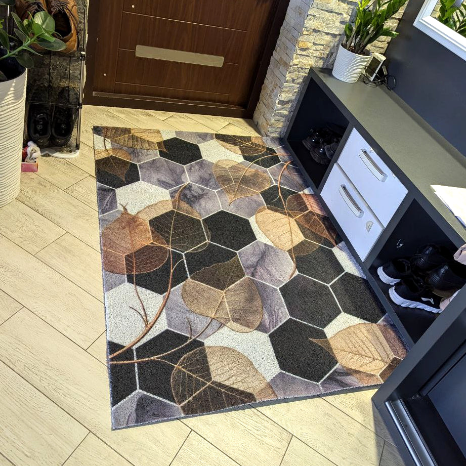 Rutschfeste Türmatte, Flurteppich "Goldener November