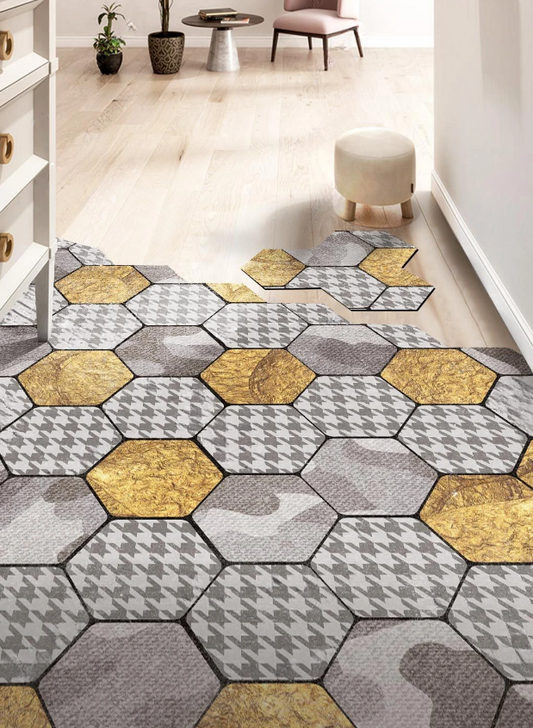 Schmutzabweisende Fußmatte, Gummimatte „Honig“