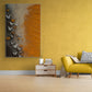 Abstrakte Wandkunst, gerahmtes Schmetterlingsbild, druckbare orange Wandkunst, großer Leinwanddruck im Floater-Rahmen, zeitgenössische Wandkunst fürs Wohnzimmer