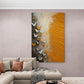 Abstrakte Wandkunst, gerahmtes Schmetterlingsbild, druckbare orange Wandkunst, großer Leinwanddruck im Floater-Rahmen, zeitgenössische Wandkunst fürs Wohnzimmer