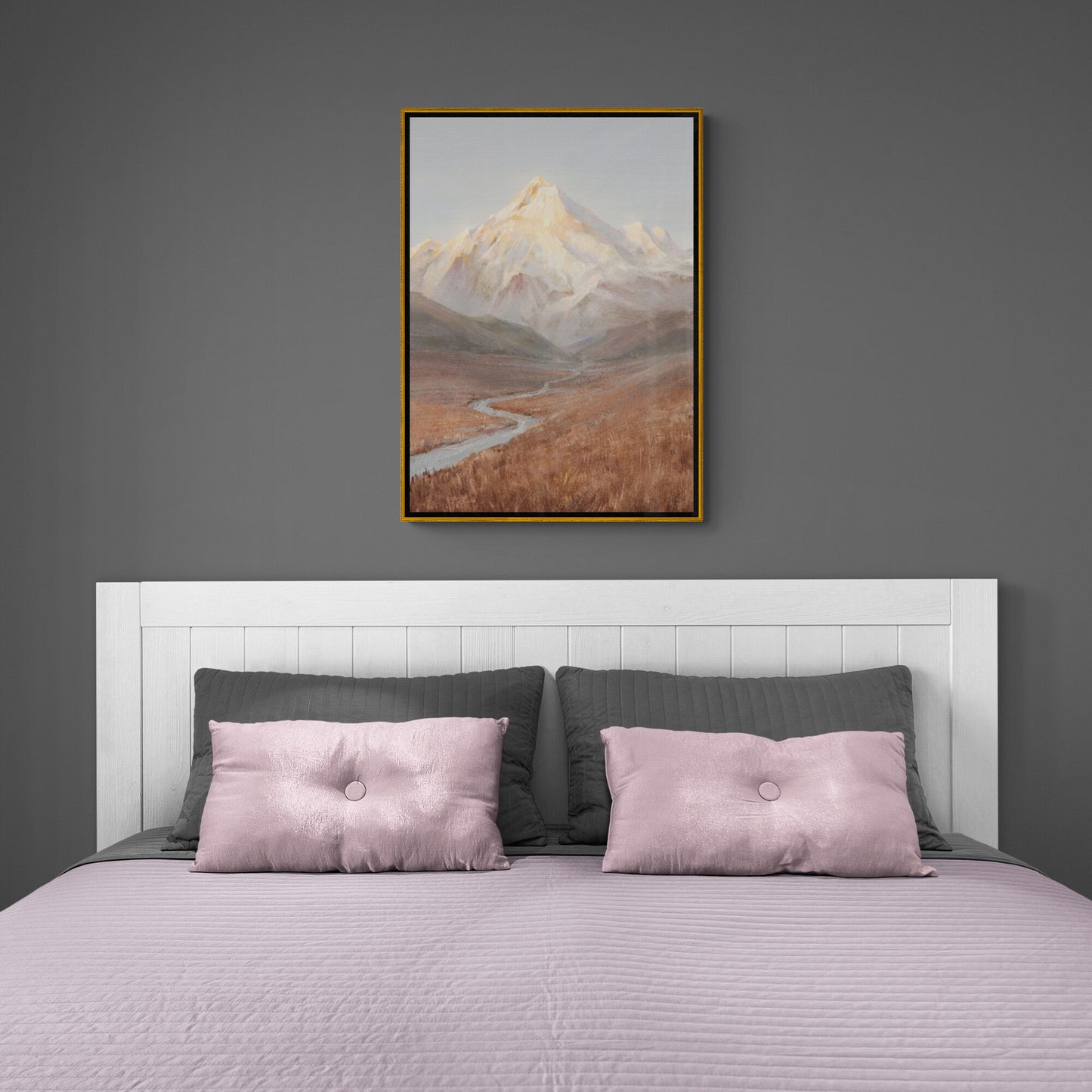 Rocky Mountain Wandkunst, Landschaft Leinwanddruck, Landschaft Wandkunst, gerahmtes Naturkunstwerk, neutrale Wandkunst, schneebedeckte Berge Wandkunst, Geschenk für ihn