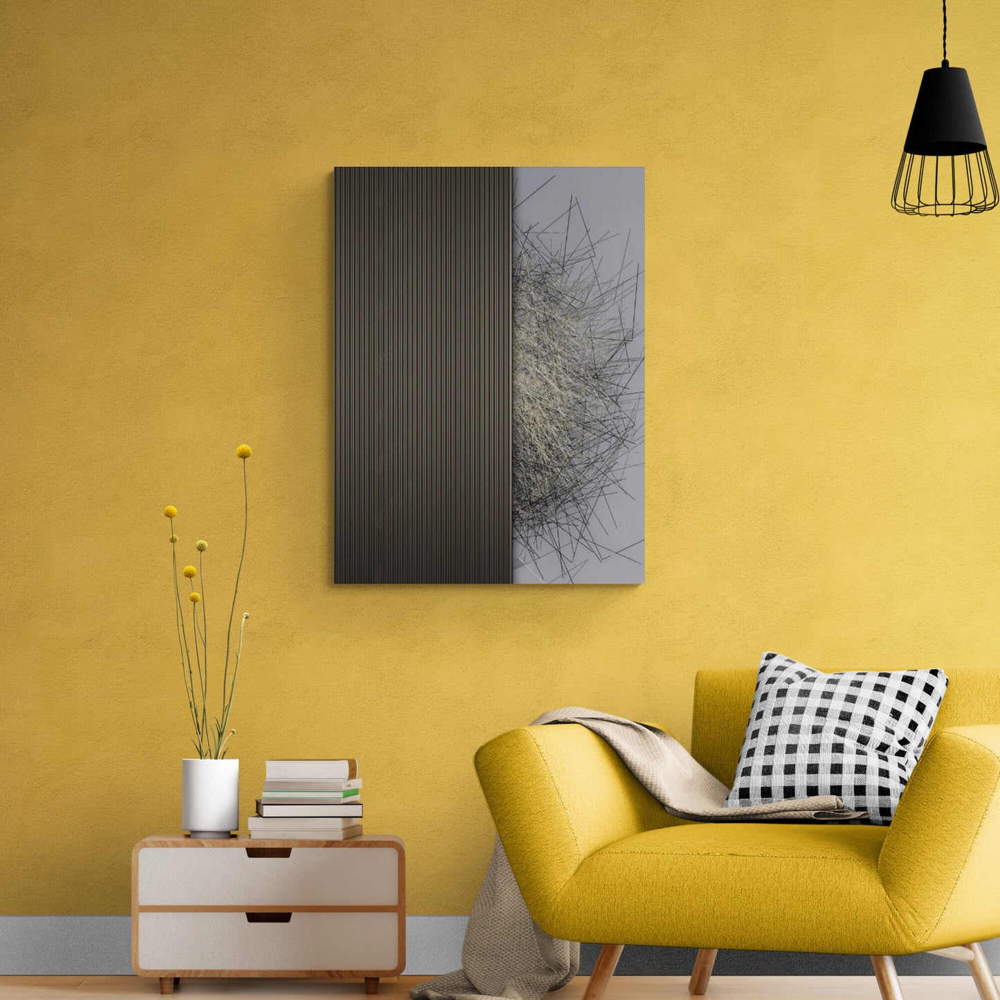 Abstrakte schwarz-weiße Wandkunst, moderner gerahmter Leinwanddruck, großes hängendes Wanddekor, neutraler Schlafzimmer-Kunstdruck, Geschenk für ihn