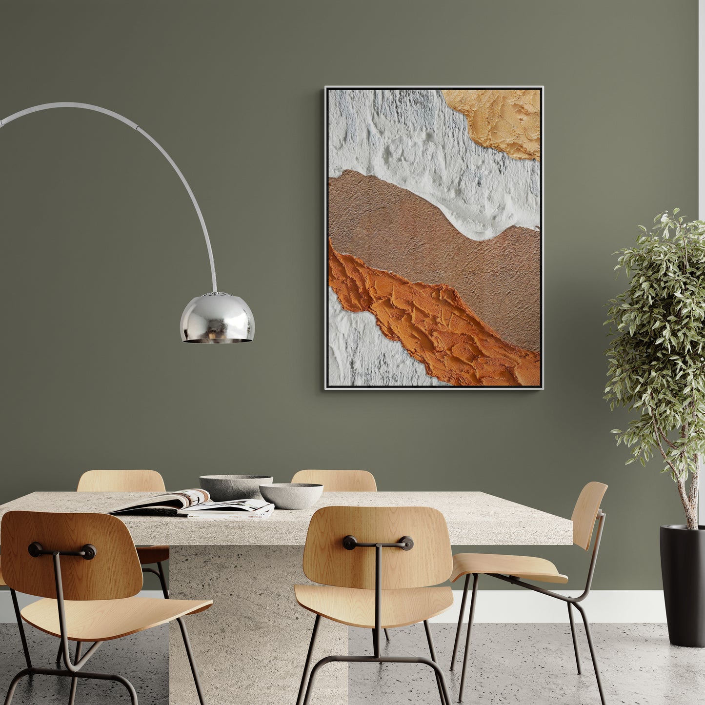 Abstrakte orange Wandkunst, gerahmter Leinwanddruck, zeitgenössische Wandkunst, Kunstwerk über dem Bett, Geburtstagsgeschenk, Wohnzimmerwandkunst