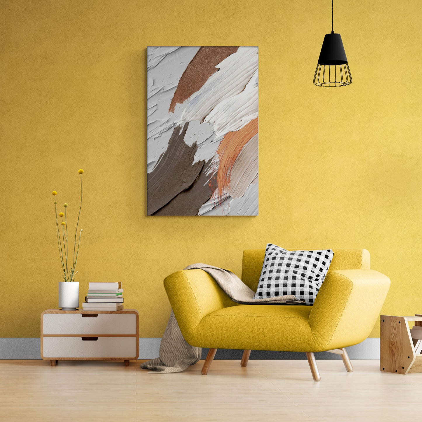 Abstrakte Wandkunst, Ölgemälde-Effekt-Leinwanddruck, modernes Kunstwerk, Wandbehang-Dekor, großer gerahmter Kunstdruck, neutrale Wandkunst, Geburtstagsgeschenk