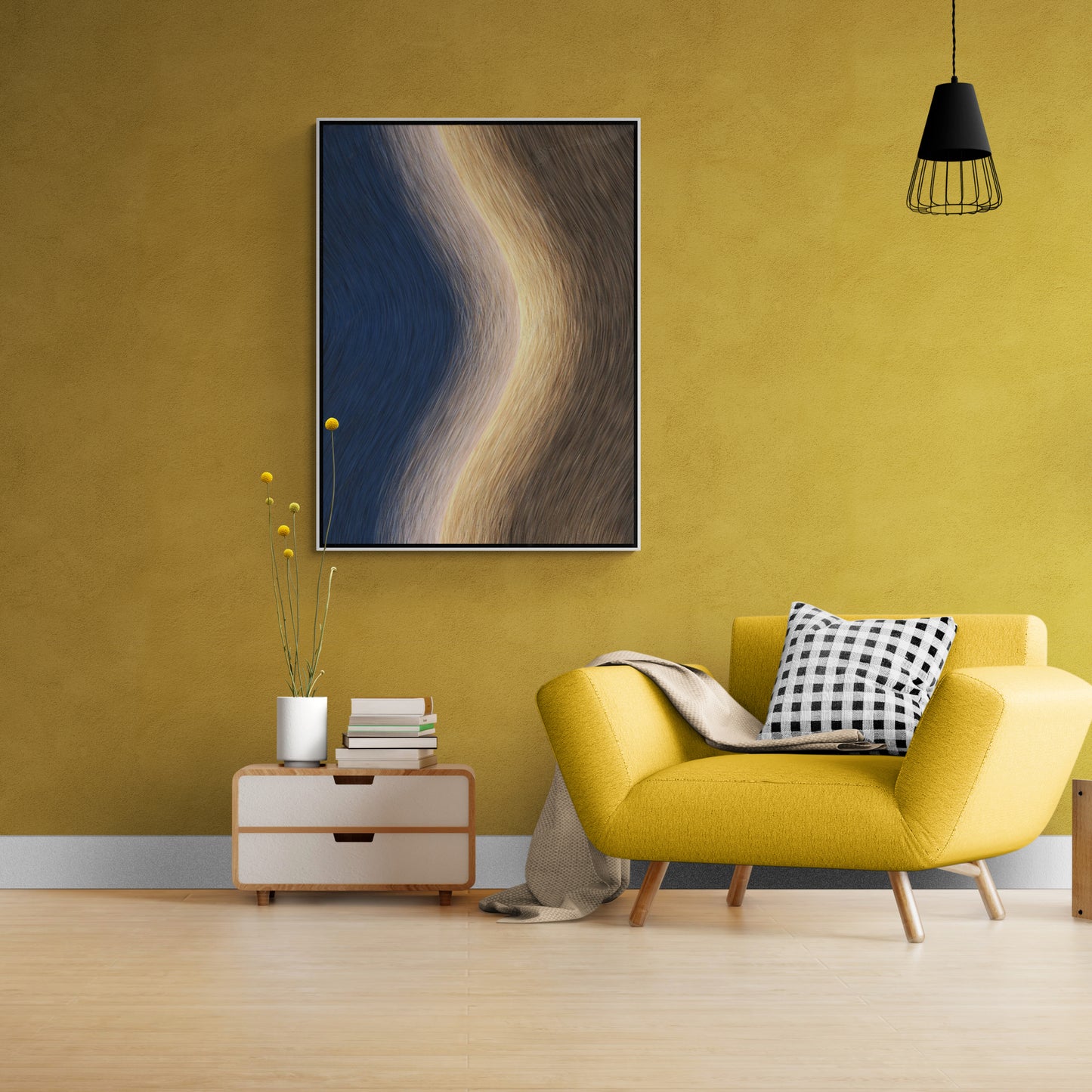 Abstrakter Leinwanddruck, Wellenkunstwerk, gerahmte Wandkunst, zeitgenössischer Kunstdruck, große moderne Wandkunst, Geschenk zur Wohnungserwärmung, Wohnzimmerwandkunst