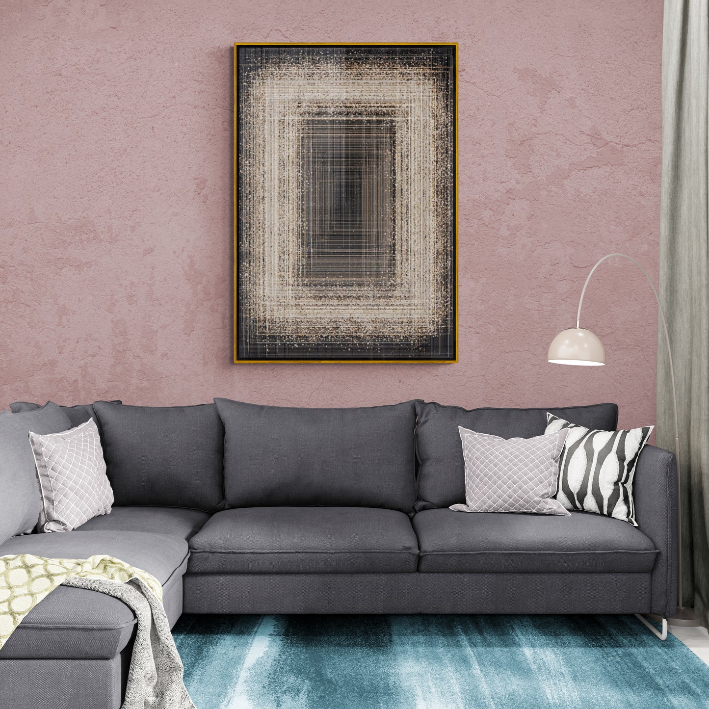 Abstrakte schwarz-weiße Wandkunst, gerahmtes zeitgenössisches Kunstwerk, großer Leinwanddruck über dem Bett, Wandkunst fürs Wohnzimmer, Geschenke für ihn