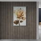 Gerahmte florale Wandkunst, großer Blumen-Leinwanddruck, botanischer Kunstdruck für Wohnzimmer, große Wandkunst mit Rose, druckbare Wandkunst als Geschenk