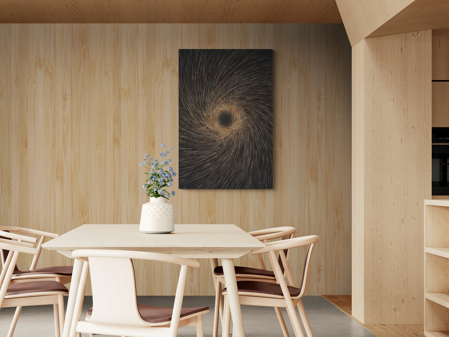 Abstrakte Wandkunst, moderner Kunstdruck auf Leinwand, gerahmte zeitgenössische Wandkunst, große schwarz-goldene Wandkunst, Wohnzimmer-Kunstwerk, Geschenk für ihn